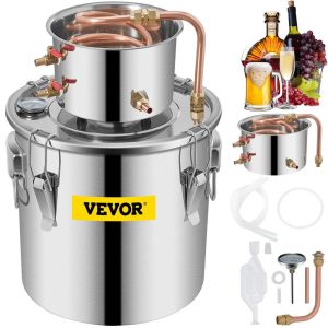 Beverage Equipment | 12L Water Alcohol Distiller 3GAL Copper Wine Making Boiler Multi Home DIY Brewing Distilling Kit for Fruit Wine, Water, Brandy, And Refining Plant Extracts Beverage Equipment Beverage Equipment