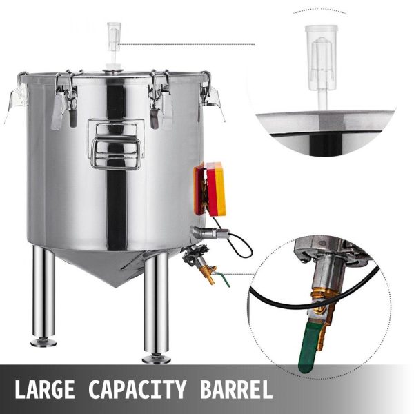 Beverage Equipment | 14 Gallon Stainless Steel Brew Fermenter Home Brewing Brew Bucket Fermenter With conical base Brewing Equipment Beverage Equipment Beverage Equipment