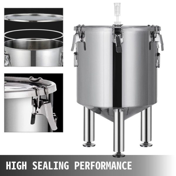 Beverage Equipment | 14 Gallon Stainless Steel Brew Fermenter Home Brewing Brew Bucket Fermenter With conical base Brewing Equipment Beverage Equipment Beverage Equipment