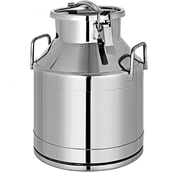 Beverage Equipment | 304 Stainless Steel Milk Can 20 Liter Milk Bucket Wine Pail Bucket 5.25 Gallon Milk Can Tote Jug with Sealed Lid Heavy Duty for Milk and Wine Liquid Storage Beverage Equipment Beverage Equipment