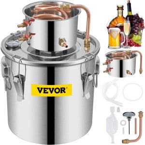 Beverage Equipment | Alcohol Still 8Gal 30L Stainless Steel Water Alcohol Distiller Copper Tube Home Brewing Kit Build-in Thermometer for DIY Whisky Wine Brandy Beverage Equipment Beverage Equipment