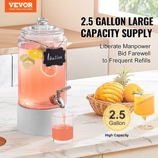 Beverage Equipment | Beverage Dispenser, 1 Gallon Drink Dispensers for Parties, Glass Juice Dispenser with Stainless Steel Spigot, Iced Tea Lemonade Juice Water Dispenser, for Restaurants, Hotels, Parties Beverage Equipment Beverage Equipment