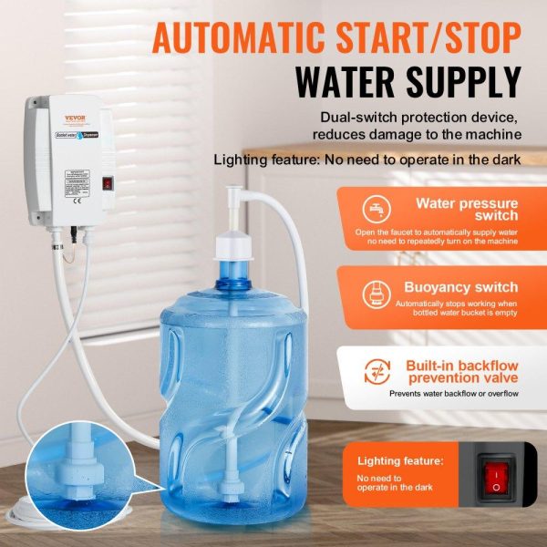 Beverage Equipment | Bottled Water Dispenser Pump System , 110V 20ft US Plug High Flow Bottled Water Pump with Single Inlet , Water Dispenser Pump Compatible Use with Coffee/Tea Machines, Ice Makers Beverage Equipment Beverage Equipment