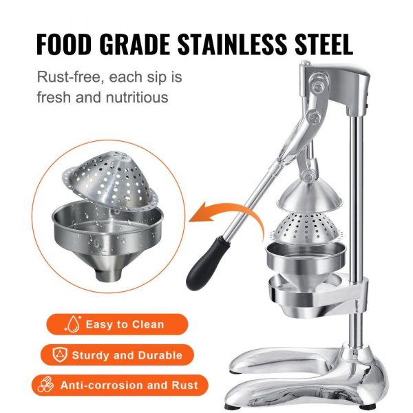 Beverage Equipment | Citrus Juice Press, Hand Press Orange Juicer Press, Commercial Grade Manual Citrus Juicer Lemon Squeezer, Easy-to-Clean Fruit Press Juicer for Lemon Pomegranate Orange Juice Beverage Equipment Beverage Equipment