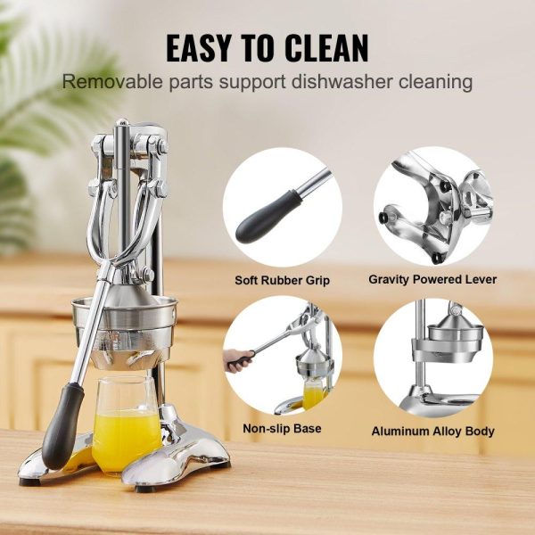 Beverage Equipment | Citrus Juice Press, Hand Press Orange Juicer Press, Commercial Grade Manual Citrus Juicer Lemon Squeezer, Easy-to-Clean Fruit Press Juicer for Lemon Pomegranate Orange Juice Beverage Equipment Beverage Equipment