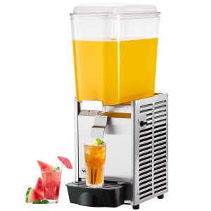 Beverage Equipment | Commercial Beverage Dispenser, 20.4 Qt 18L Single Tank Ice Tea Drink Machine, 325W 304 Stainless Steel Juice Dispenser with 41℉-53.6℉ Thermostat Controller, for Cold Drink Restaurant Hotel Party Beverage Equipment Beverage Equipment