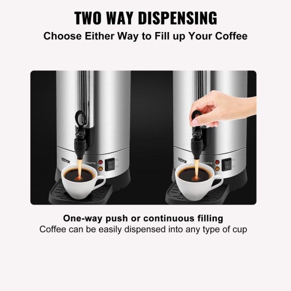 Beverage Equipment | Commercial Coffee Urn 110 Cup Stainless Steel Coffee Dispenser Fast Brew Beverage Equipment Beverage Equipment