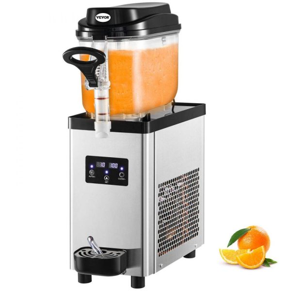 Beverage Equipment | Commercial Slushy Machine, 6L/1.6 Gallons 25 Cups Single-Bowl, 300W 110V, Stainless Steel Margarita Smoothie Frozen Drink Maker, Slushie Machine for Supermarkets Cafes Restaurants Bars Home Use Beverage Equipment Beverage Equipment