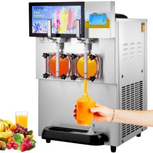 Beverage Equipment | Commercial Slushy Machine, 8L / 2.1 Gal Double Bowl Margarita Machine, 1155W Stainless Steel Margarita Smoothie Frozen Drink Maker, Slushie Machine for Party Cafes Restaurants Bars Home Beverage Equipment Beverage Equipment