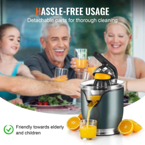 Beverage Equipment | Electric Citrus Juicer, Orange Juice Squeezer with Two Size Juicing Cones, 150W Stainless Steel Orange Juice Maker with Soft Grip Handle, For Oranges, Grapefruits, Lemons and Other Citrus Fruits Beverage Equipment Beverage Equipment