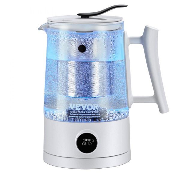 Beverage Equipment | Hydrogen Water Pitcher Generator, 1.5 L / 52.8 oz Large Capacity Hydrogen Generator Water Kettle, SPE and PEM Technology, Hydrogen Rich Water Ionizer Machine for Brewing Coffee or Tea Beverage Equipment Beverage Equipment