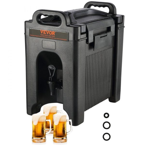 Beverage Equipment | Insulated Beverage Dispenser, 2.5 Gallon, Food-grade LDPE Hot and Cold Beverage Server, Thermal Drink Dispenser Cooler with 0.9 in PU Layer Two-Stage Faucet Handle, for Restaurant Drink Shop Beverage Equipment Beverage Equipment