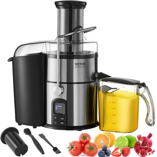 Beverage Equipment | Juicer Machine, 850W Motor Centrifugal Juice Extractor, Easy Clean Centrifugal Juicers, Big Mouth Large 3″ Feed Chute for Fruits and Vegetables, 5 Speeds Juice Maker, Stainless Steel, BPA Free Beverage Equipment Beverage Equipment