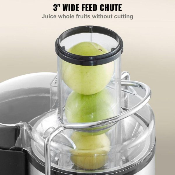 Beverage Equipment | Juicer Machine, 850W Motor Centrifugal Juice Extractor, Easy Clean Centrifugal Juicers, Big Mouth Large 3″ Feed Chute for Fruits and Vegetables, 5 Speeds Juice Maker, Stainless Steel, BPA Free Beverage Equipment Beverage Equipment