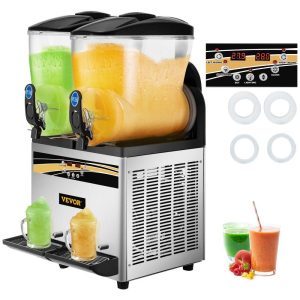 Beverage Equipment | Margarita Machine, 15Lx2 Tank Commercial Slushy Machine, Slushie Machine 1000W, Commercial Margarita Maker, Smoothie Frozen Drink Maker for Supermarkets Cafes Restaurants Bars Home Use Beverage Equipment Beverage Equipment