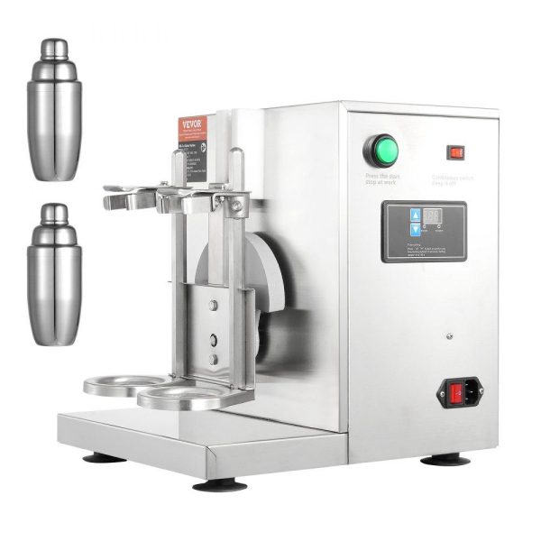 Beverage Equipment | Milkshake Maker Machine, 120W Commercial Milk Tea Shaker Machine, Double Head Milk Shake Mixer Machine, 0-180s Adjustable Milkshake Blender, with 750 ml Stainless Steel Cup, for Milk Tea Store Beverage Equipment Beverage Equipment