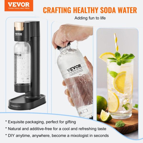 Beverage Equipment | Sparkling Water Maker, Soda Maker Machine for Home Carbonating, Seltzer Water Starter Kit with BPA-free 1L PET Bottle, CO2 Cylinder, Compatible with Mainstream Screw-in 60L CO2 Cylinder Beverage Equipment Beverage Equipment