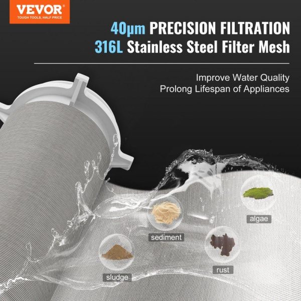 Beverage Equipment | Spin Down Filter, 40 Micron Whole House Sediment Filter for Well Water, 1″ MNPT + 3/4″ FNPT, 8 T/H High Flow Rate, for Whole House Water Filtration Systems, Well Water Sediment Filter Beverage Equipment Beverage Equipment