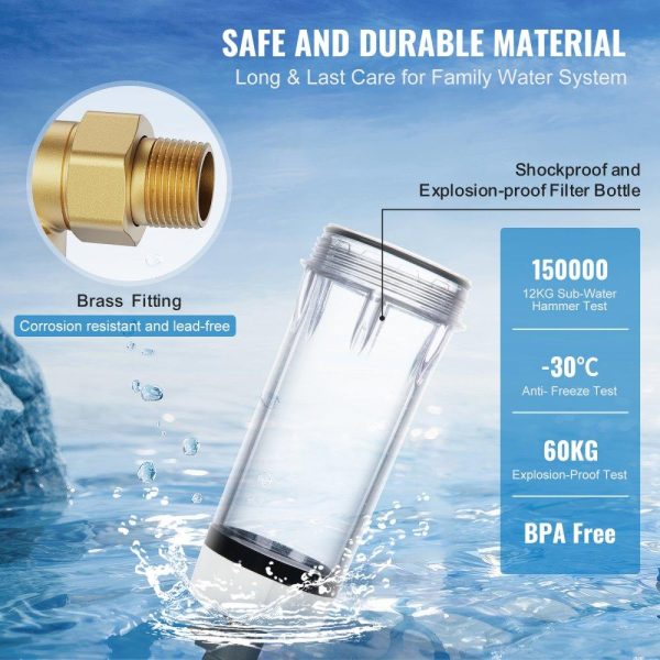 Beverage Equipment | Spin Down Filter, 40 Micron Whole House Sediment Filter for Well Water, 1″ MNPT + 3/4″ FNPT, 8 T/H High Flow Rate, for Whole House Water Filtration Systems, Well Water Sediment Filter Beverage Equipment Beverage Equipment