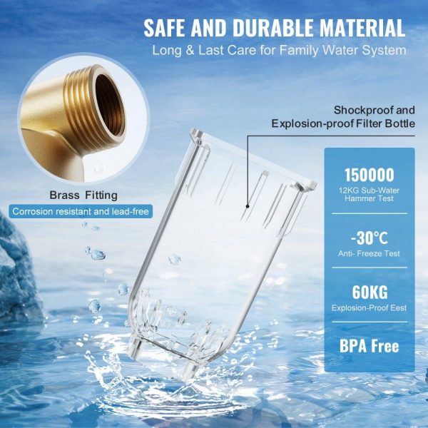 Beverage Equipment | Spin Down Filter, 40 Micron Whole House Sediment Filter for Well Water, 3/4″ FNPT + 1″ MNPT, 4 T/H High Flow Rate, for Whole House Water Filtration Systems, Well Water Sediment Filter Beverage Equipment Beverage Equipment