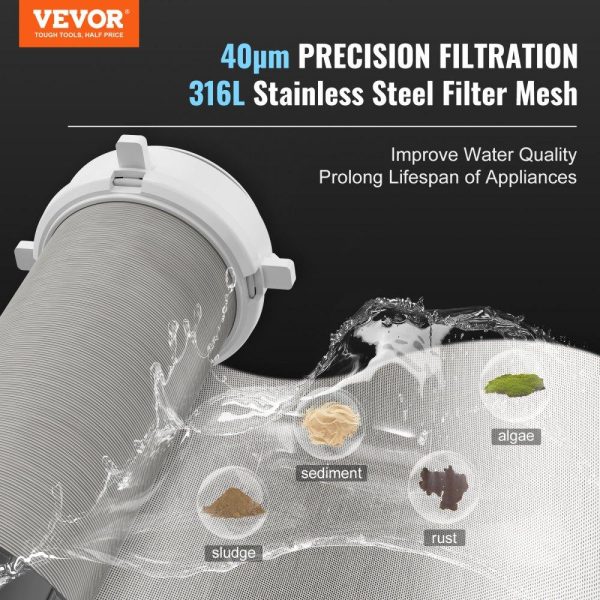 Beverage Equipment | Spin Down Filter, 40 Micron Whole House Sediment Filter for Well Water, 3/4″ MNPT, 4 T/H High Flow Rate, for Whole House Water Filtration Systems, Well Water Sediment Filter Beverage Equipment Beverage Equipment