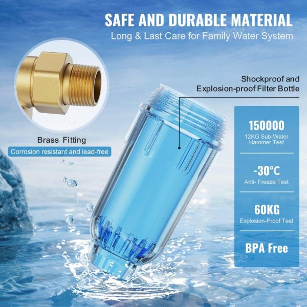 Beverage Equipment | Spin Down Filter, 40 Micron Whole House Sediment Filter for Well Water, 3/4″ MNPT, 4 T/H High Flow Rate, for Whole House Water Filtration Systems, Well Water Sediment Filter Beverage Equipment Beverage Equipment