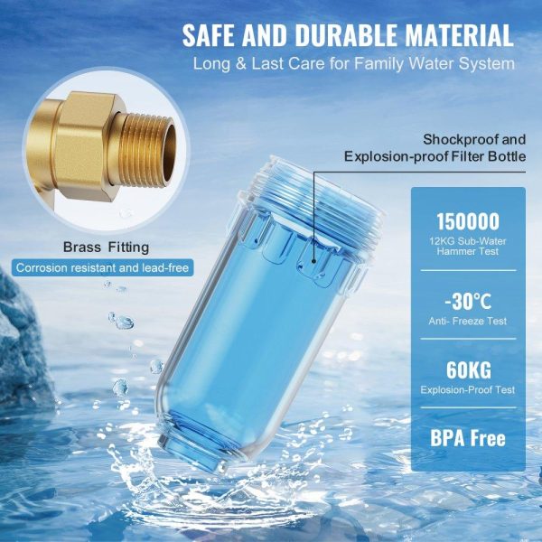 Beverage Equipment | Spin Down Filter, 40 Micron Whole House Sediment Filter for Well Water, 3/4″ MNPT, 4 T/H High Flow Rate, for Whole House Water Filtration Systems, Well Water Sediment Filter Beverage Equipment Beverage Equipment