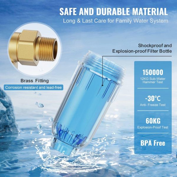 Beverage Equipment | Spin Down Filter, 40 Micron Whole House Sediment Filter for Well Water, 3/4″ MNPT, 4 T/H High Flow Rate, for Whole House Water Filtration Systems, Well Water Sediment Filter Beverage Equipment Beverage Equipment