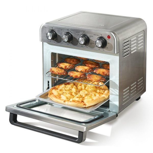 Cooking Equipment | 7-IN-1 Air Fryer Toaster Oven, 18L Convection Oven, 1700W Stainless Steel Toaster Ovens Countertop Combo with Grill, Pizza Pan, Gloves, 6 Slices Toast, 10-inch Pizza, Home and Commercial Use Cooking Equipment Cooking Equipment