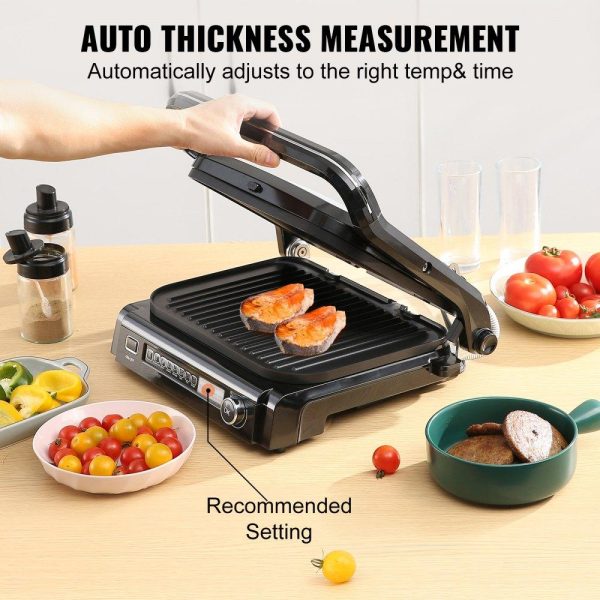 Cooking Equipment | 7 IN 1 Commercial Electric Griddle, 14.4″ 1800W Indoor Countertop Grill, Stainless Steel Restaurant Teppanyaki Grill with Non Stick Iron Cooking Plate, 0-446℉ Adjustable Temp Control 110V Cooking Equipment Cooking Equipment