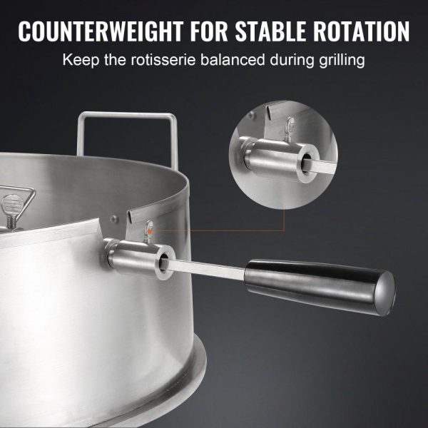 Cooking Equipment | BBQ Rotisserie Ring Kit for 22″ Kettle Charcoal Grills Stainless Steel Cooking Equipment Cooking Equipment