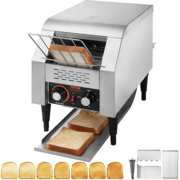 Cooking Equipment | Commercial Conveyor Toaster, 150 Slices/Hour Conveyor Belt Toaster, Heavy Duty Stainless Steel Commercial Toaster Oven, Electric  Restaurant Commercial Toaster for Toast Bun, Bagel, Bread Cooking Equipment Cooking Equipment