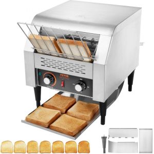 Cooking Equipment | Commercial Conveyor Toaster, 300 Slices/Hour Conveyor Belt Toaster, Heavy Duty Stainless Steel Commercial Toaster Oven, Electric  Restaurant Commercial Toaster for Toast Bun, Bagel, Bread Cooking Equipment Cooking Equipment