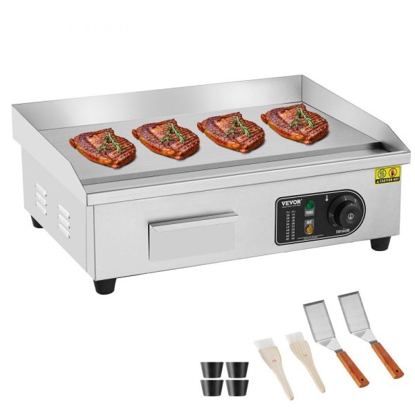 Cooking Equipment | Commercial Electric Griddle 3200 W Countertop Flat Top Grill 122℉-572℉ Cooking Equipment Cooking Equipment