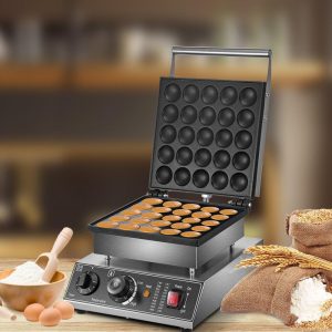 Cooking Equipment | Mini Dutch Pancake Maker, 1.7-Inch Diameter Mini Pancake Poffertjes Machine Electric Poffertjes for 25PCs Round Pancakes, 850W Commercial Pancake Maker, 50-300℃ Poffertjes Maker, Stainless Steel Cooking Equipment Cooking Equipment