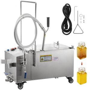 Cooking Equipment | Mobile Fryer Filter, 116 LBS/58 L/15.32 Gal Capacity, 300W Oil Filtration System with 5 L/min Flow Rate, Frying Oil Filtering System with 10 L/min Pump Wheels Oil Hose, 110V/60Hz Cooking Equipment Cooking Equipment