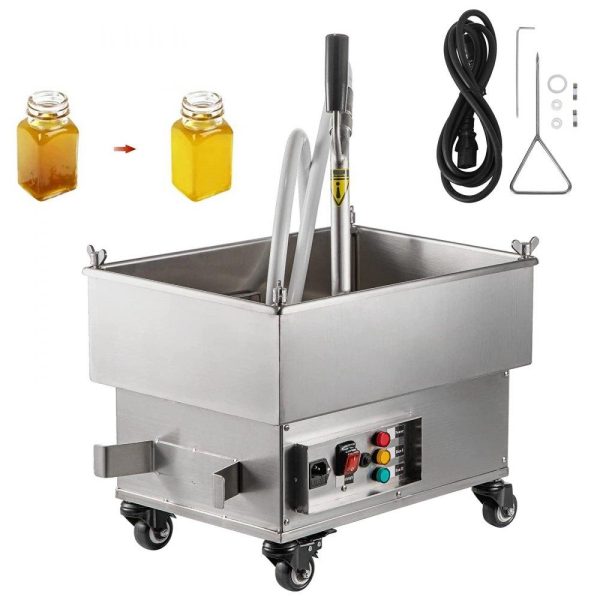 Cooking Equipment | Mobile Fryer Filter, 44 LBS/22 L/5.8 Gal Capacity, 300W Oil Filtration System with 5 L/min Flow Rate, Mobile Frying Oil Filtering System with 10 L/min Pump & Oil Hose, 110V/60Hz Cooking Equipment Cooking Equipment