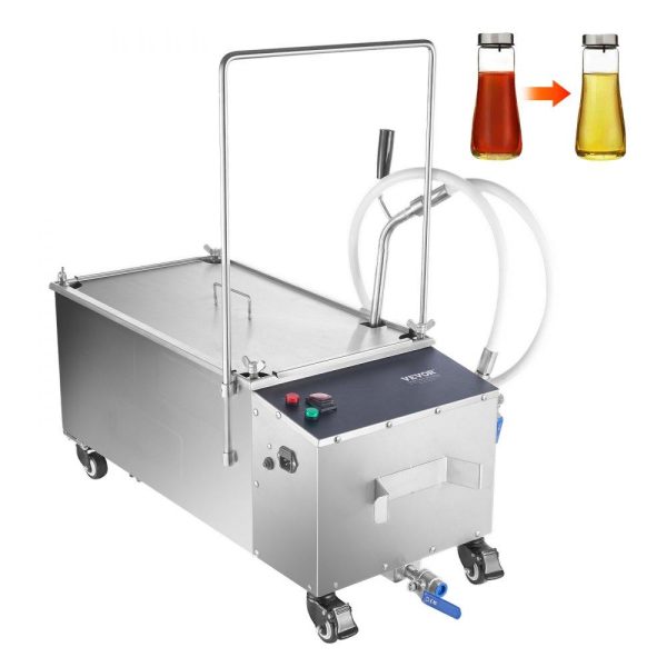 Cooking Equipment | Mobile Fryer Filter, 55L Oil Tank Capacity, Oil Filtration System with 10 L/min Oil Filtration Speed, Mobile Frying Oil Filtering System with Swivel Wheels, Oil Hose for Restaurant Burger Stores Cooking Equipment Cooking Equipment