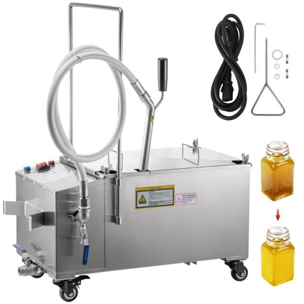 Cooking Equipment | Mobile Fryer Filter, 80 LBS/40 L/10.56 Gal Capacity, 300W Oil Filtration System with 5 L/min Flow Rate, Mobile Frying Oil Filtering System with 10 L/min Pump & Oil Hose, 110V/60Hz Cooking Equipment Cooking Equipment