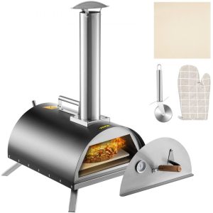 Cooking Equipment | Outdoor Pizza Oven 12″,Wood Fired Oven with Feeding Port,Wood Pellet Burning Pizza Maker Ovens 932℉Max Temperature Stainless Steel Portable Pizza Ovens with Accessories for Outdoor Cooking. Cooking Equipment Cooking Equipment