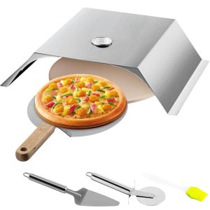 Cooking Equipment | Pizza Oven Kit, Stainless Steel Grill Pizza Oven, Pizza Maker Kit for Most 22″ Charcoal Grilll, Grill Pizza Oven Kit Including Pizza Chamber, 13″ Round Pizza Stone, 10 x 11.8 inch Pizza Peel Cooking Equipment Cooking Equipment