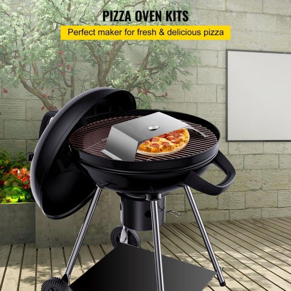 Cooking Equipment | Pizza Oven Kit, Stainless Steel Grill Pizza Oven, Pizza Maker Kit for Most 22″ Charcoal Grilll, Grill Pizza Oven Kit Including Pizza Chamber, 13″ Round Pizza Stone, 10 x 11.8 inch Pizza Peel Cooking Equipment Cooking Equipment