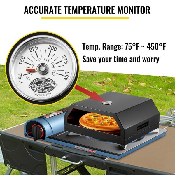 Cooking Equipment | Pizza Oven Kit,Stainless Steel Portable Pizza Oven for Gas, Pizza Oven Set with Professional Pizza Baking Tools Including 12″ Cordierite Pizza Stone, Pizza Shovel, Pizza Cutter, Thermometer. Cooking Equipment Cooking Equipment