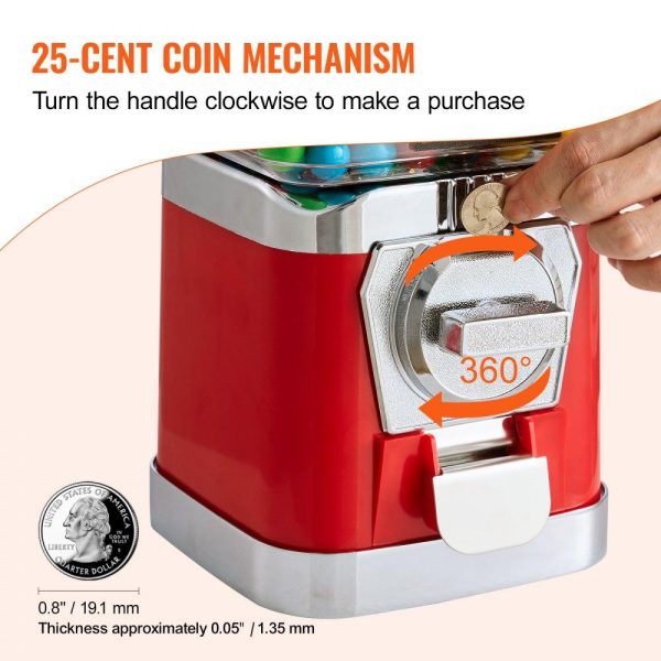 Food Display & Merchandising Equipment | 17″H Gumball Machine Vending Coin Bank Vintage Candy Dispenser PC Red Red Food Display & Merchandising Equipment Food Display & Merchandising Equipment