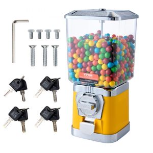 Food Display & Merchandising Equipment | 17″H Gumball Machine Vending Coin Bank Vintage Candy Dispenser PC Yellow Yellow Food Display & Merchandising Equipment Food Display & Merchandising Equipment