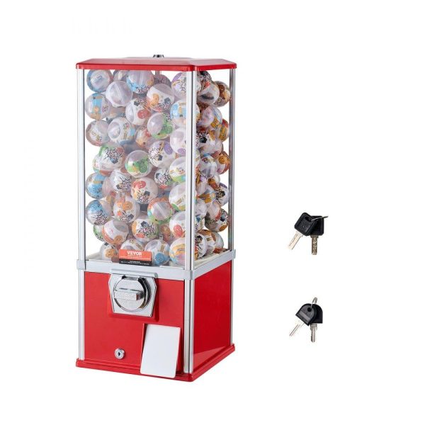 Food Display & Merchandising Equipment | 25″H Gumball Machine Vending Coin Bank Vintage Gumballs Dispenser PS Red Red Food Display & Merchandising Equipment Food Display & Merchandising Equipment