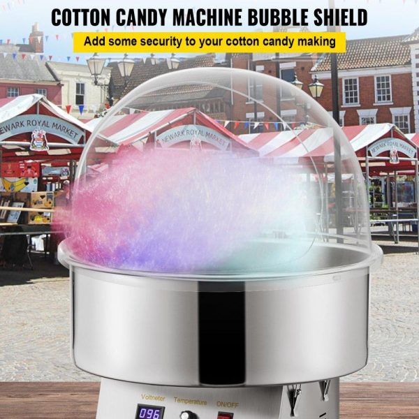 Food Display & Merchandising Equipment | Candy Machine Bubble Shield 20.5 Inch Clear Plastic Cotton Candy Cover for Commercial Candy Maker Machine Food Display & Merchandising Equipment Food Display & Merchandising Equipment