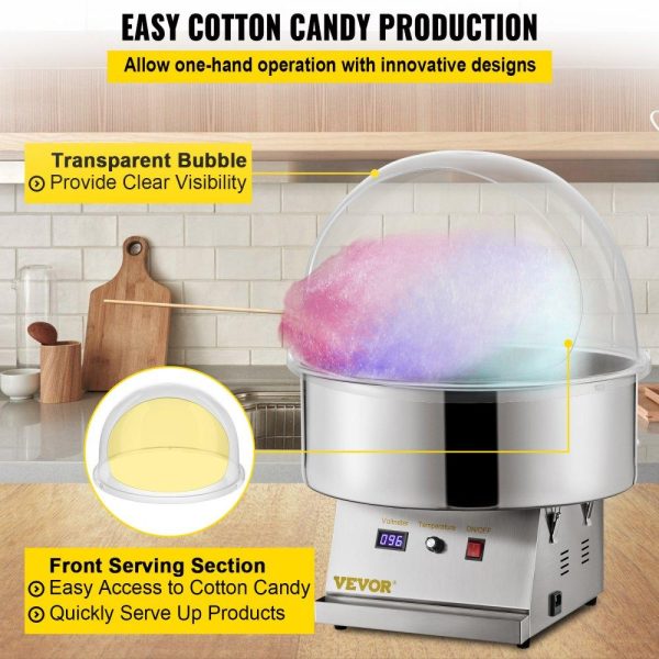 Food Display & Merchandising Equipment | Candy Machine Bubble Shield 20.5 Inch Clear Plastic Cotton Candy Cover for Commercial Candy Maker Machine Food Display & Merchandising Equipment Food Display & Merchandising Equipment