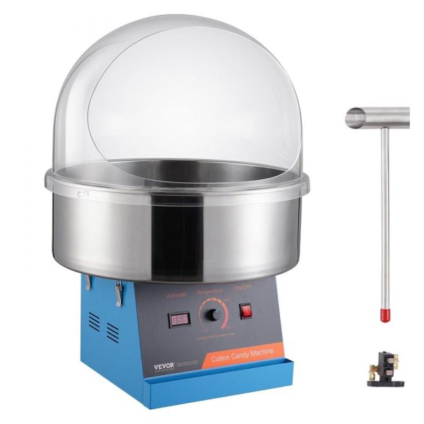 Food Display & Merchandising Equipment | Electric Cotton Candy Machine, 1000W Candy Floss Maker, Commercial Cotton Candy Machine with Cover, Stainless Steel Bowl, and Sugar Scoop, Perfect for Home Kids Birthday, Family Party (Blue) Food Display & Merchandising Equipment Food Display & Merchandising Equipment