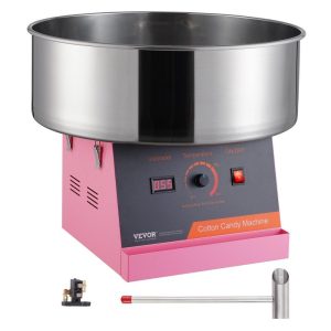 Food Display & Merchandising Equipment | Electric Cotton Candy Machine, 1000W Candy Floss Maker, Commercial Cotton Candy Machine with Stainless Steel Bowl, and Sugar Scoop, Perfect for Home Kids Birthday, Family Party (Pink) Pink Food Display & Merchandising Equipment Food Display & Merchandising Equipment